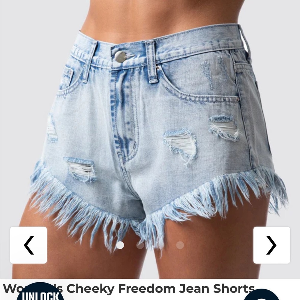 Born primitive cheeky denim shorts